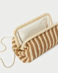 Loeffler Randall Trudie Natural/Brown Frame Clutch -Loeffler Randall TRUDIE CR NATBN 3
