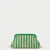 Loeffler Randall Trudie Natural/Green Frame Clutch