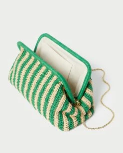 Loeffler Randall Trudie Natural/Green Frame Clutch -Loeffler Randall TRUDIE CR NATGS 3