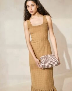 Loeffler Randall Willa Brown/Cream Mini Pouch -Loeffler Randall WILLA WR BRCRE 010copy