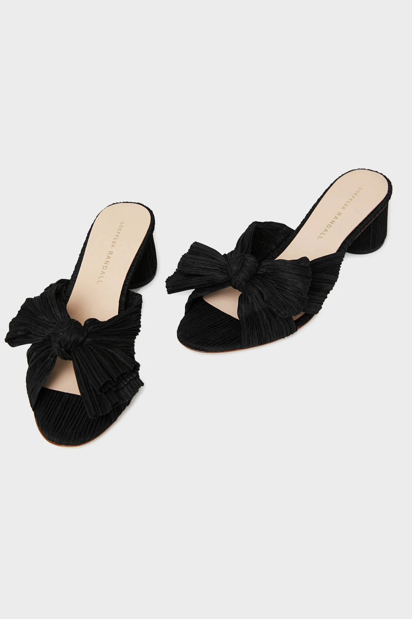 Loeffler Randall Black Emilia Pleated Knot Mules 6 Loeffler Randall Black Emilia Pleated Knot Mules - Image 6