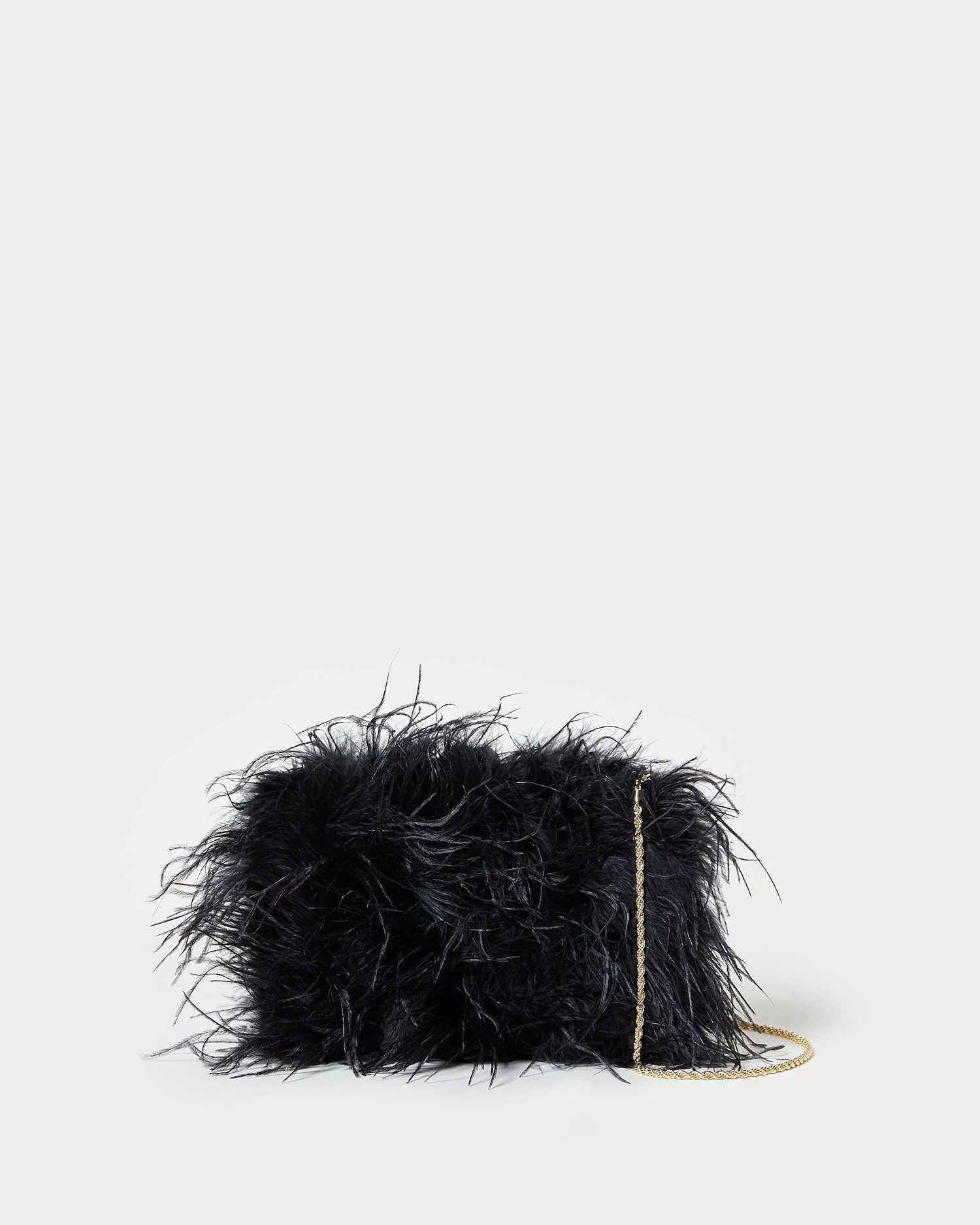 Loeffler Randall Zahara Black Mini Feather Pouch 1 Loeffler Randall Zahara Black Mini Feather Pouch
