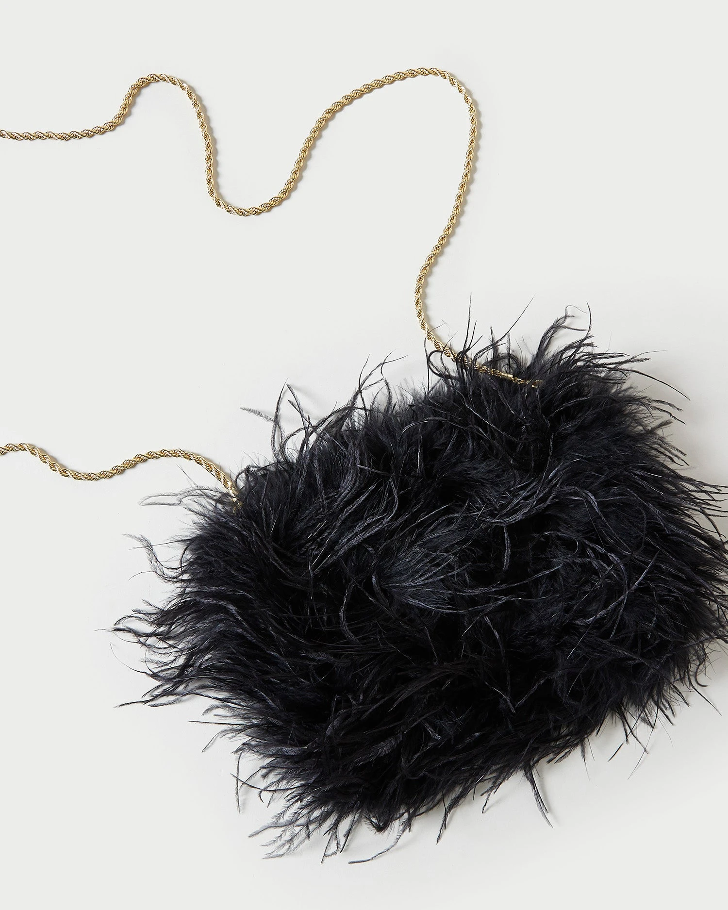 Loeffler Randall Zahara Black Mini Feather Pouch 3 Loeffler Randall Zahara Black Mini Feather Pouch - Image 3