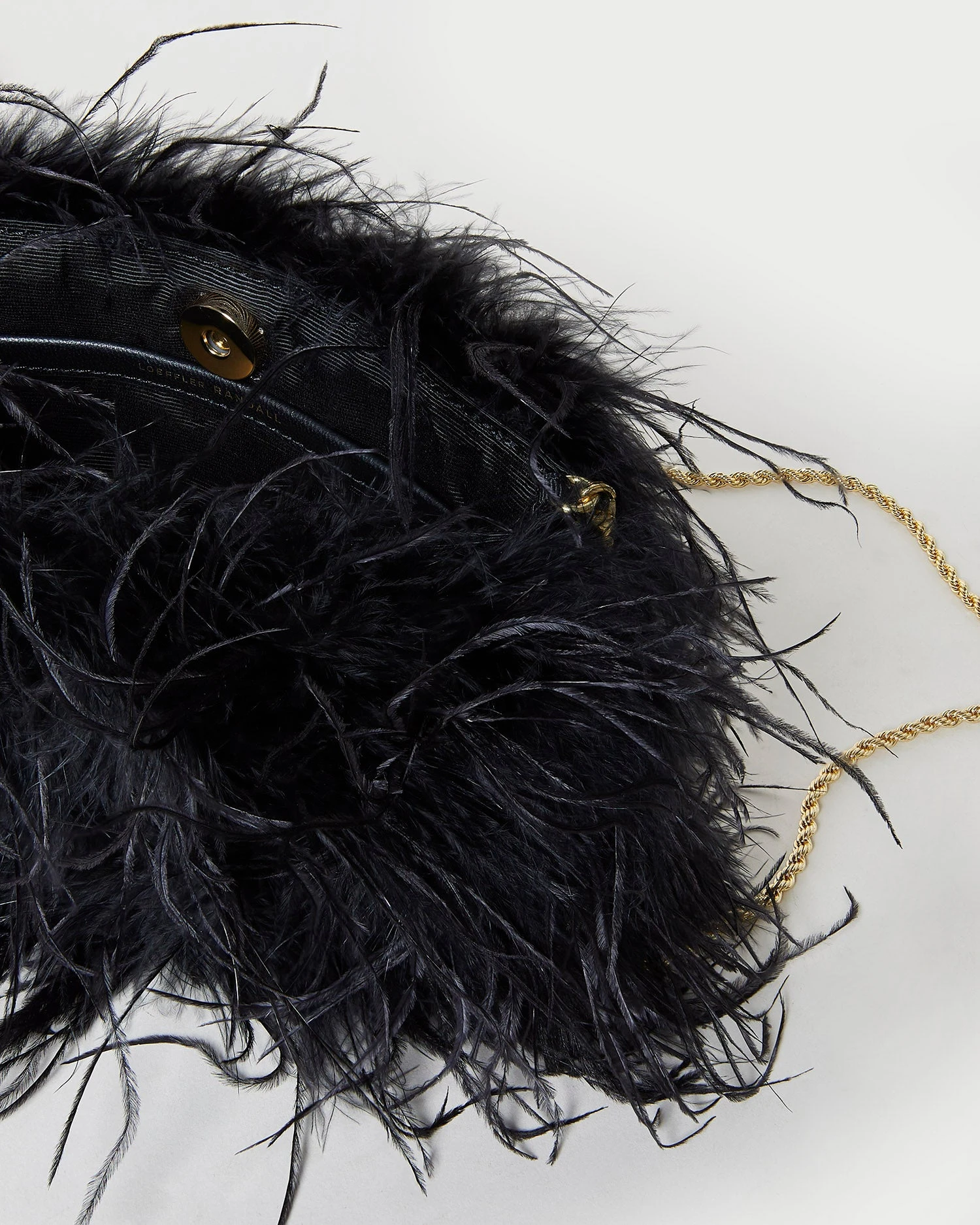 Loeffler Randall Zahara Black Mini Feather Pouch 4 Loeffler Randall Zahara Black Mini Feather Pouch - Image 4