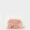 Loeffler Randall Zahara Blush Mini Feather Pouch