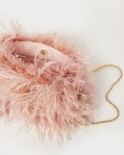 Loeffler Randall Zahara Blush Mini Feather Pouch -Loeffler Randall ZAHARA FE BLUSH 4