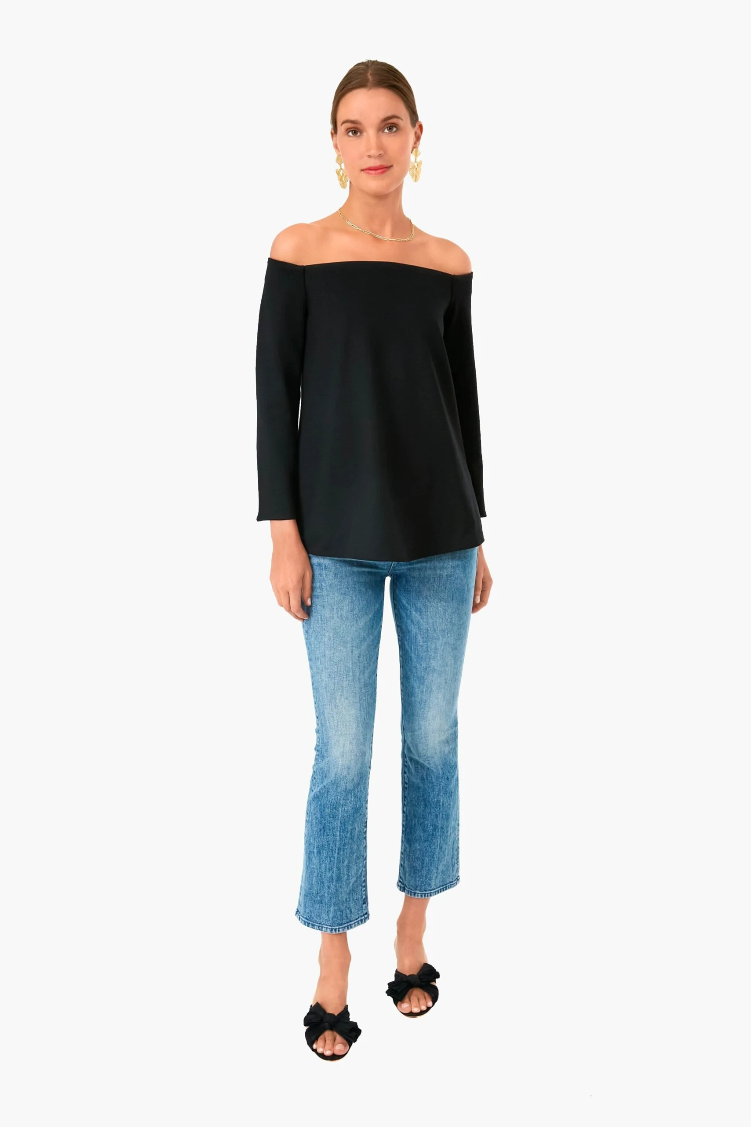 Loeffler Randall Black Emilia Pleated Knot Mules 4 Loeffler Randall Black Emilia Pleated Knot Mules - Image 4