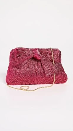 Loeffler Randall 7 Loeffler Randall Pleated Frame Clutch With Bow