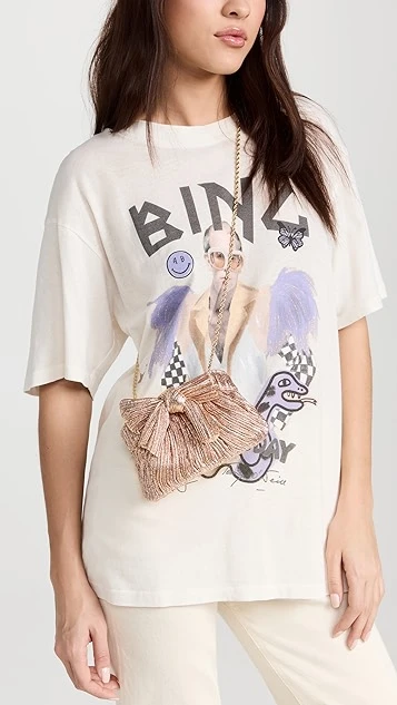 Loeffler Randall Rochelle Mini Pleated Frame Clutch With Bow 2 Loeffler Randall Rochelle Mini Pleated Frame Clutch With Bow - Image 2